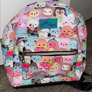 Squishmallows Multicolor Character Backpack 9x9.5x3.75